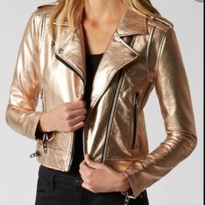 Blank NYC gold moto jacket